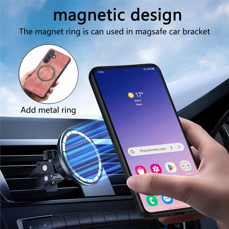 For Samsung Galaxy S23 FE 5G CaseNeo MagSafe RFID Anti-theft Retro Leather Phone Case(Pink) by CaseNeo