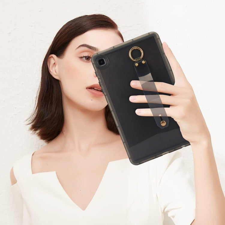 For Samsung Galaxy Tab A 8.0 2019 T290 Wristband Holder PC Hybrid TPU Soft Tablet Case(Black) by bashfashion