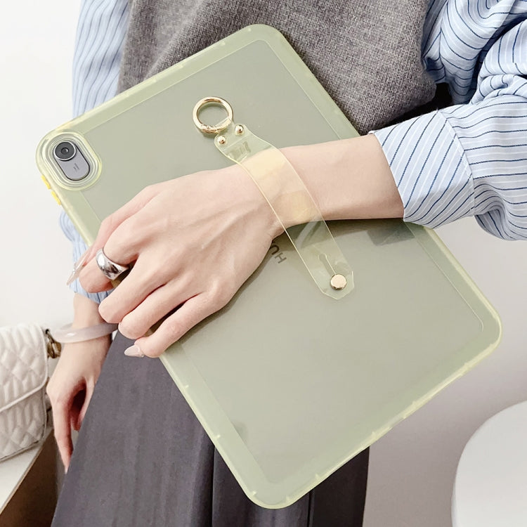 For Huawei MatePad Air 2024 Wristband Holder PC Hybrid TPU Soft Tablet Case(Pink) by bashfashion