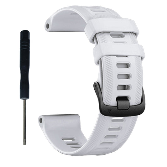 For Garmin Forerunner 955 Official Twill Silicone Watch Band(White) by bashfashion