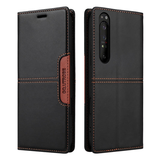 For Sony Xperia 1 II GQUTROBE G01 RFID Anti-theft Leather Phone Case(Black) by GQUTROBE