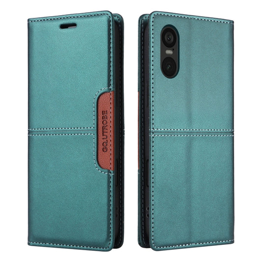 For Sony Xperia 5 VI GQUTROBE G01 RFID Anti-theft Leather Phone Case(Green) by GQUTROBE