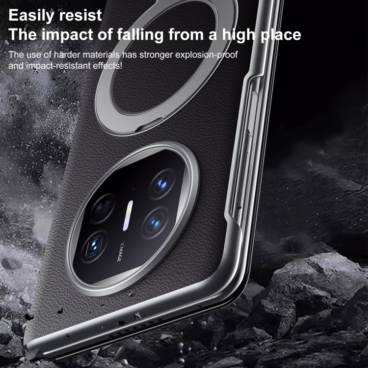 For Huawei Mate XT Ultimate Design SULADA Smart View Window MagSafe Magnetic Holder Leather Phone Case(Blue) by SULADA