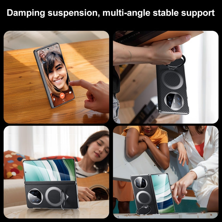 For Huawei Mate X5 / X3 SULADA Kevlar Texture MagSafe Magnetic Holder Phone Case(Brown) by SULADA