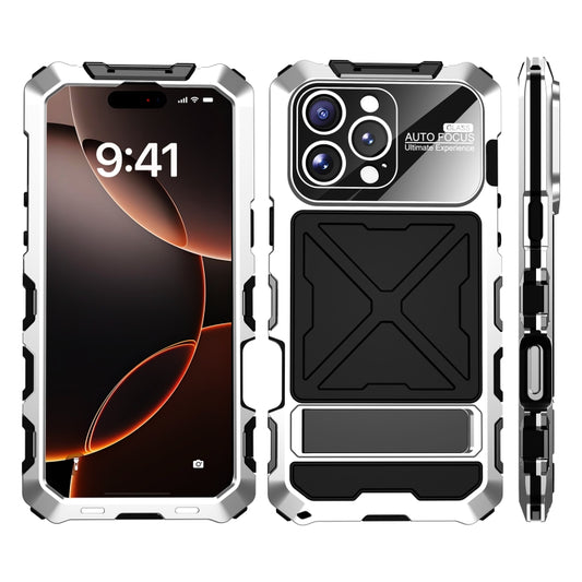 For iPhone 16 Pro R-JUST Life Waterproof Dustproof Shockproof Phone Case(Silver) by R-JUST