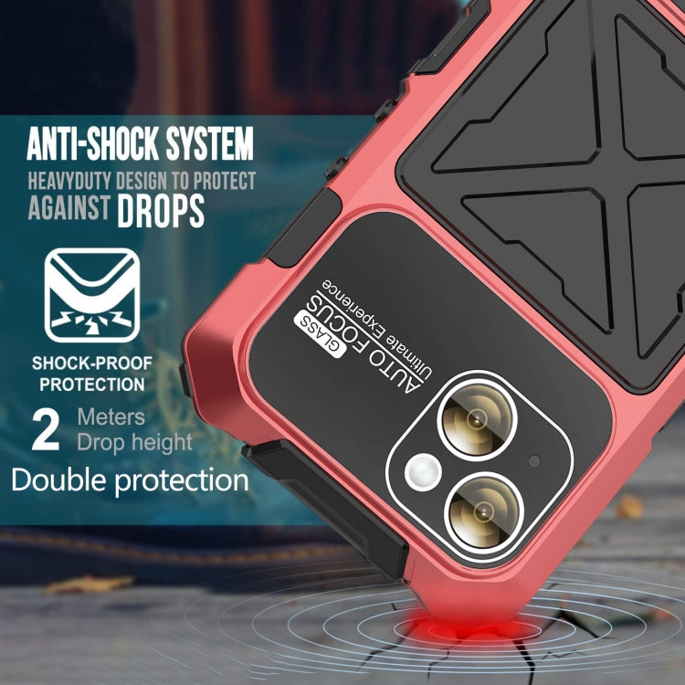 For iPhone 15 Plus R-JUST Life Waterproof Dustproof Shockproof Phone Case(Red) by R-JUST