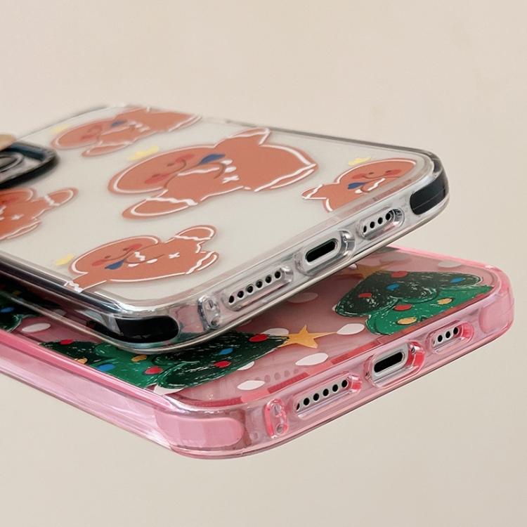 For iPhone 12 mini Simple Illustration Pattern Full Coverage Phone Case(Christmas Tree A) by bashfashion