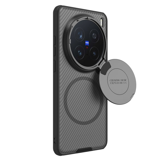 For vivo X200 Pro NILLKIN CamShield Prop MagSafe Magnetic Translucent PC Phone Case(Black) by NILLKIN