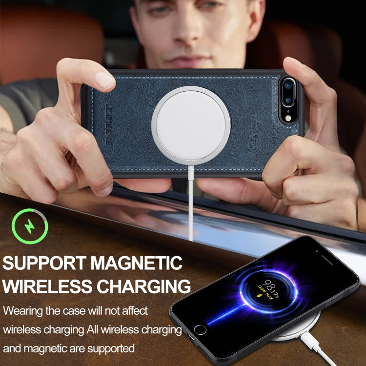 For iPhone SE 2024 LC.IMEEKE L3 Series Detachable RFID Card Bag Magsafe Phone Case(Blue) by LC.IMEEKE