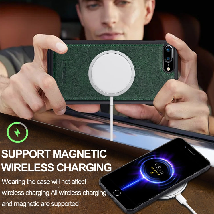 For iPhone SE 2024 LC.IMEEKE L3 Series Detachable RFID Card Bag Magsafe Phone Case(Green) by LC.IMEEKE