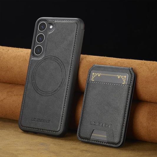 For Samsung Galaxy S25+ 5G LC.IMEEKE L3 Series Detachable RFID Card Bag Magsafe Phone Case(Black) by LC.IMEEKE