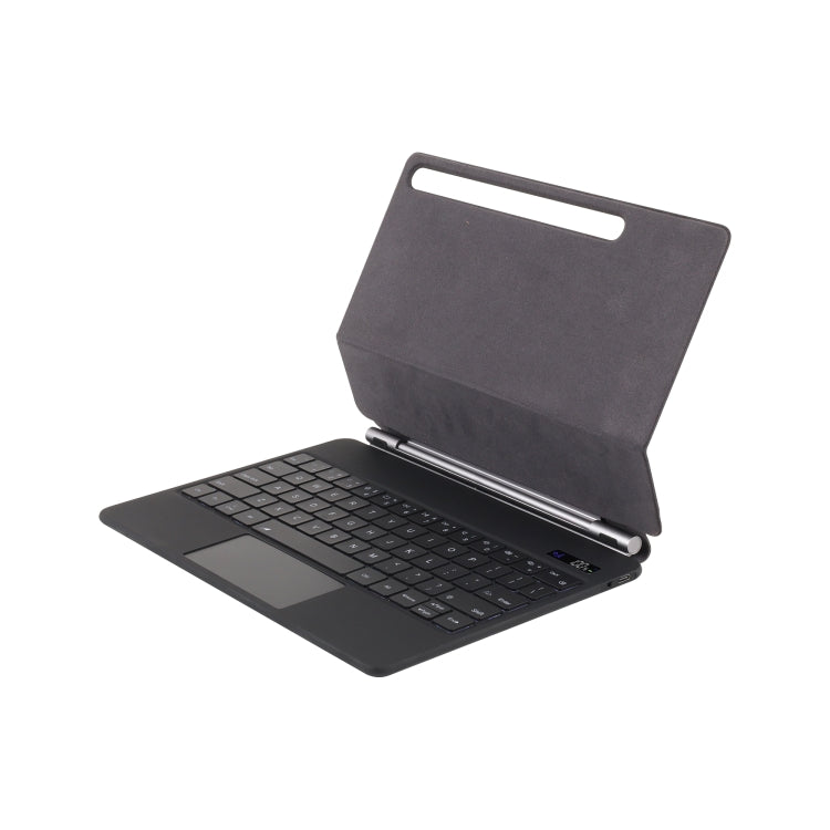 For Samsung Galaxy Tab S9 FE / S9 P710 Magnetic Bluetooth Keyboard Leather Tablet Case(Black) by bashfashion