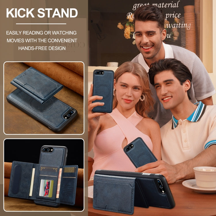 For iPhone SE 2024 LC.IMEEKE L5 Series Detachable RFID Card Bag Magsafe Phone Case(Blue) by LC.IMEEKE