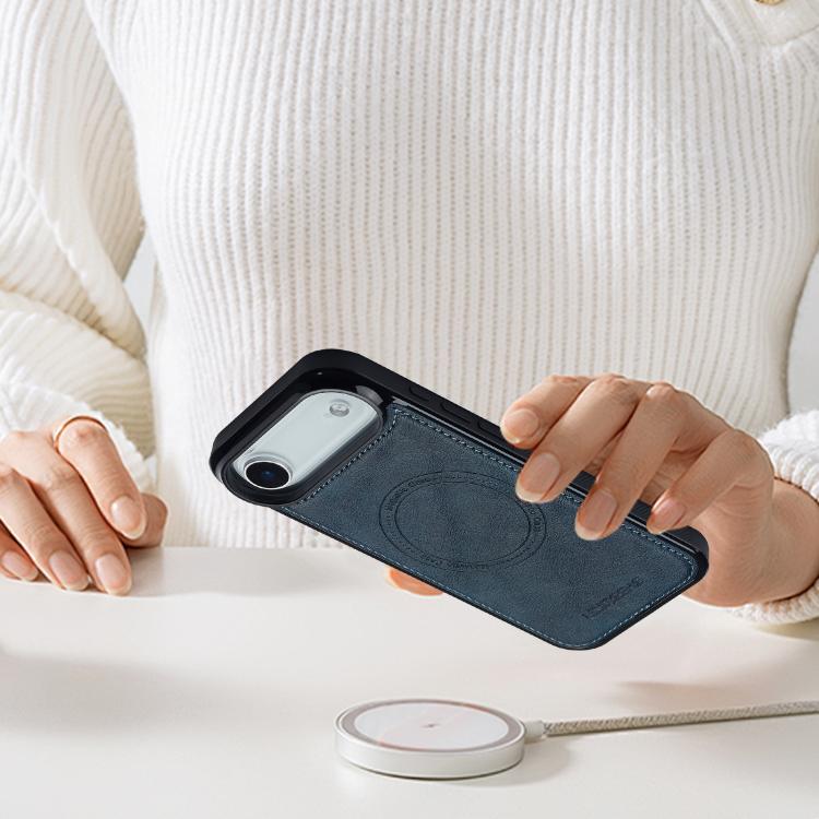 For iPhone Air LC.IMEEKE L5 Series Detachable RFID Card Bag Magsafe Phone Case(Blue) by LC.IMEEKE