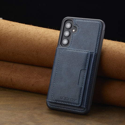 For Samsung Galaxy S24+ 5G LC.IMEEKE L5 Series Detachable RFID Card Bag Magsafe Phone Case(Blue) by LC.IMEEKE