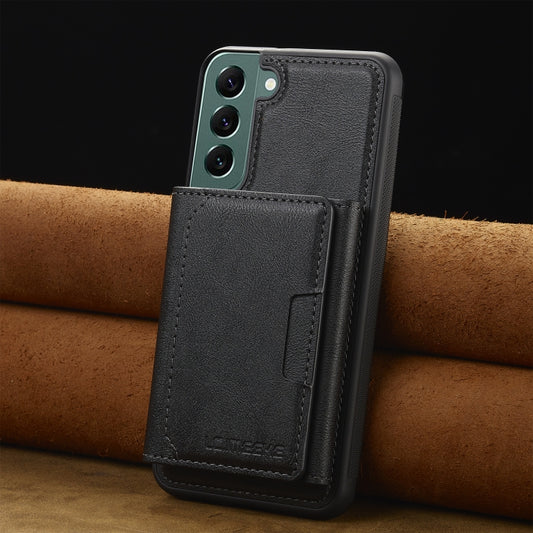 For Samsung Galaxy S22 5G LC.IMEEKE L5 Series Detachable RFID Card Bag Magsafe Phone Case(Black) by LC.IMEEKE