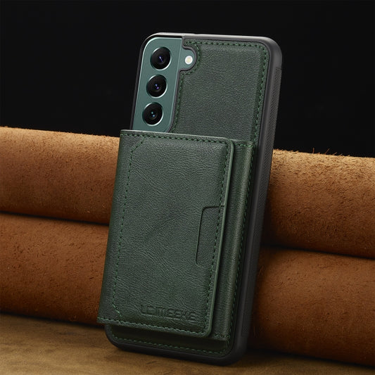 For Samsung Galaxy S21+ 5G LC.IMEEKE L5 Series Detachable RFID Card Bag Magsafe Phone Case(Green) by LC.IMEEKE