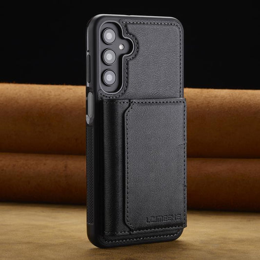 For Samsung Galaxy A56 5G LC.IMEEKE L5 Series Detachable RFID Card Bag Magsafe Phone Case(Black) by LC.IMEEKE