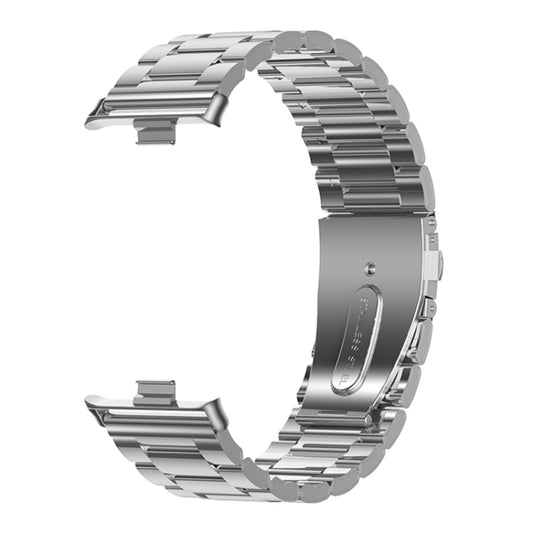 For Xiaomi Smart Band 9 Pro / 8 Pro Three Beads Stainless Steel Metal Watch Band(Silver) by bashfashion