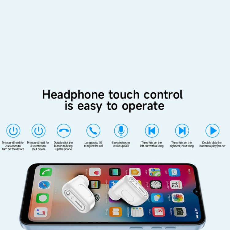 X20 1.43 inch IP67 Waterproof 2 in 1 Bluetooth Earphone Smart Watch(White) by bashfashion
