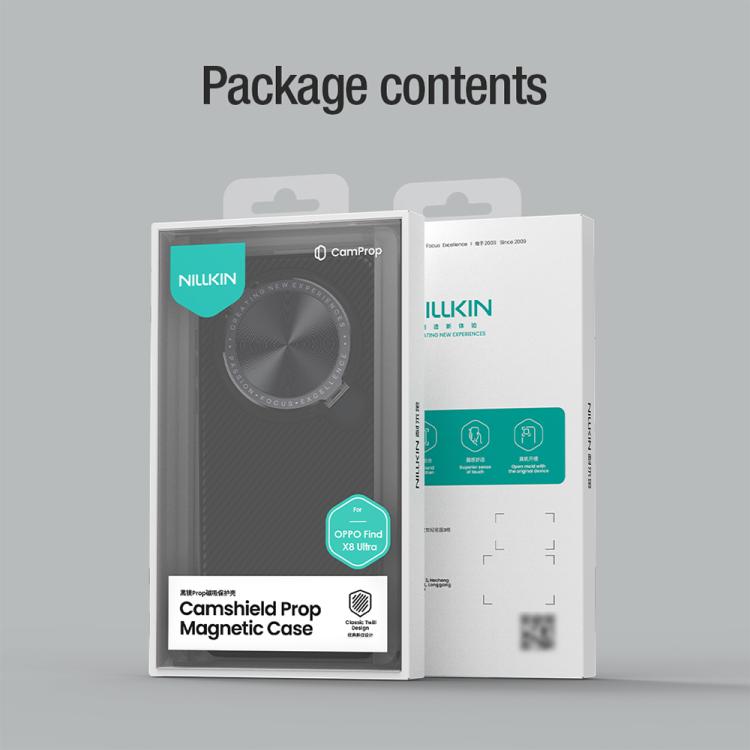 For OPPO Find X8 Ultra NILLKIN CamShield Prop MagSafe Magnetic PC Phone Case(Black) by NILLKIN