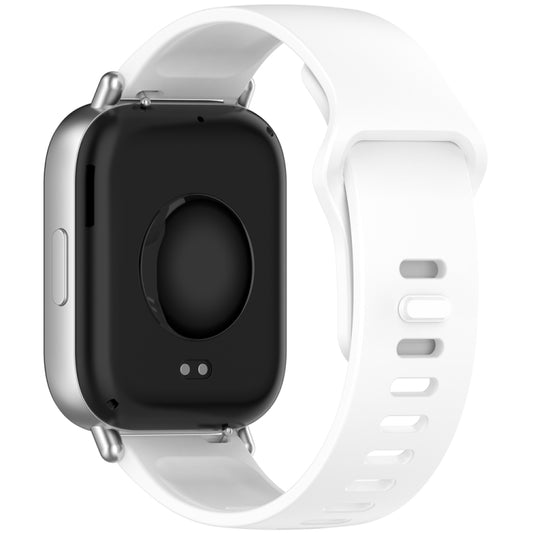 For Redmi Watch 5 Active Solid Color Reverse Buckle Silicone Watch Band(White) by bashfashion
