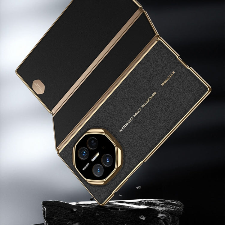 For Huawei Mate XT Ultimate Design GKK Phantom Leather MagSafe Frame Phone Case(White) by GKK