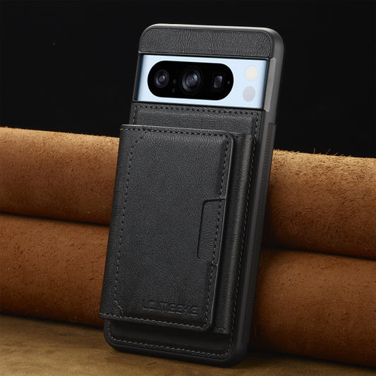 For Google Pixel 8 Pro LC.IMEEKE L5 Series Detachable RFID Card Bag Magsafe Phone Case(Black) by LC.IMEEKE