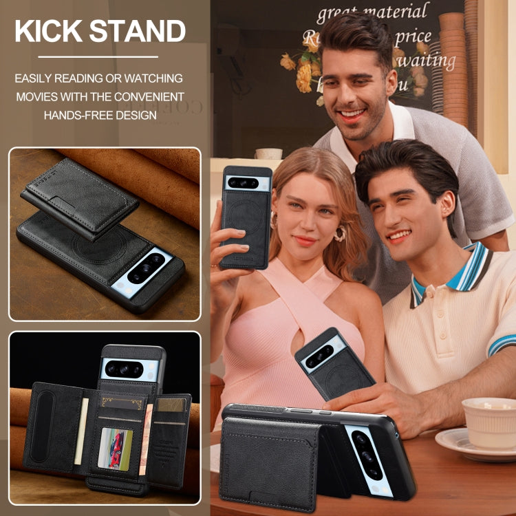 For Google Pixel 8 Pro LC.IMEEKE L5 Series Detachable RFID Card Bag Magsafe Phone Case(Black) by LC.IMEEKE