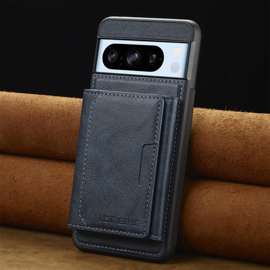 For Google Pixel 8 Pro LC.IMEEKE L5 Series Detachable RFID Card Bag Magsafe Phone Case(Blue) by LC.IMEEKE