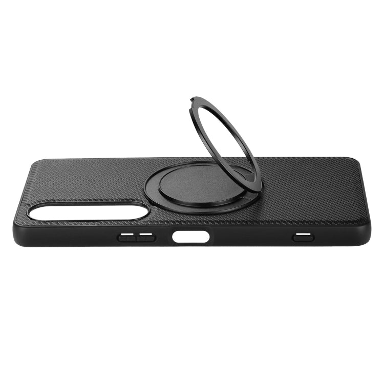 For Sony Xperia 5 IV ViLi TCY Series Kevlar Leather Texture Rotating Holder Phone Case(Black) by ViLi