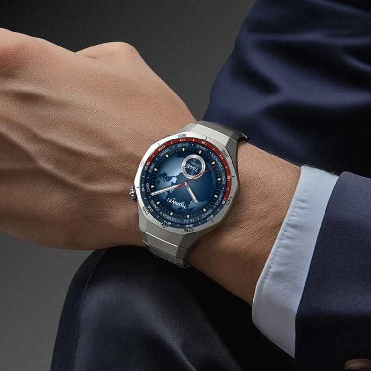 For Huawei Watch GT 5 Pro Folding Clasp Titanium Metal Quick Release Watch Band(Grey) by bashfashion