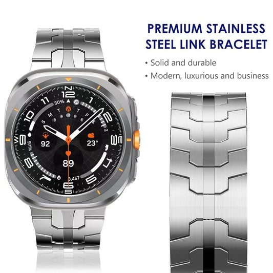 For Samsung Galaxy Watch Ultra 47mm / Ultra 2025 Butterfly Buckle Titanium Alloy Watch Band(Silver) by bashfashion