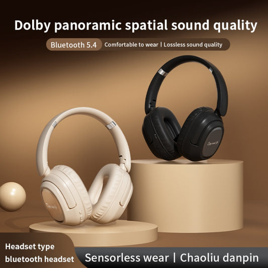 BH900 Stereo Head-mounted Noise Reduction Wireless Bluetooth Earphone(Khaki) by bashfashion