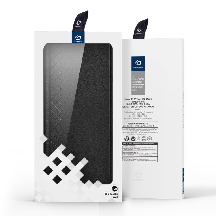 For Samsung Galaxy Z Fold Special DUX DUCIS Bril Series PU + TPU Phone Case(Black) by DUX DUCIS