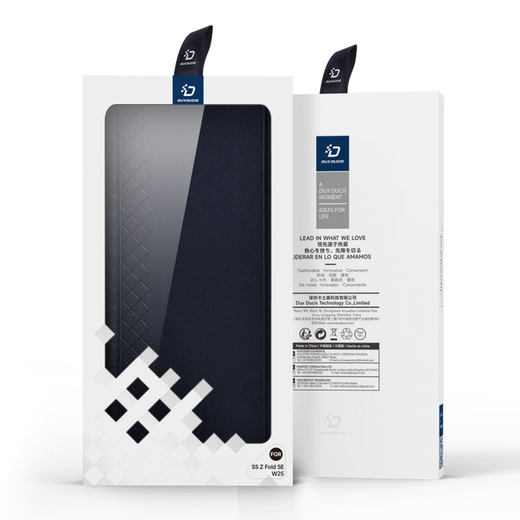 For Samsung Galaxy Z Fold Special DUX DUCIS Bril Series PU + TPU Phone Case(Blue) by DUX DUCIS