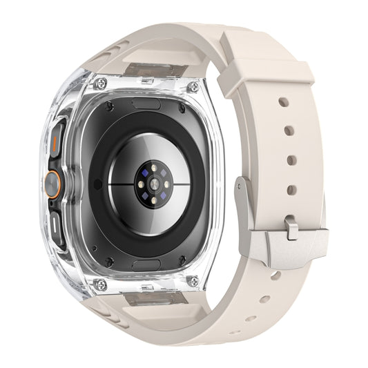 For Samsung Galaxy Watch Ultra 47mm / Ultra 2025 Modified PC Hybrid TPU Watch Case Band(Starlight Transparent) by bashfashion