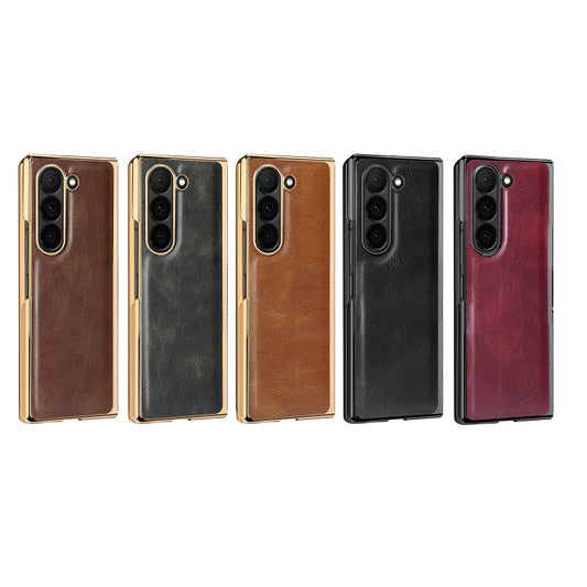 For Samsung Galaxy Z Fold6 VIETAO Crazy Horse Texture PU Phone Case(Red) by VIETAO