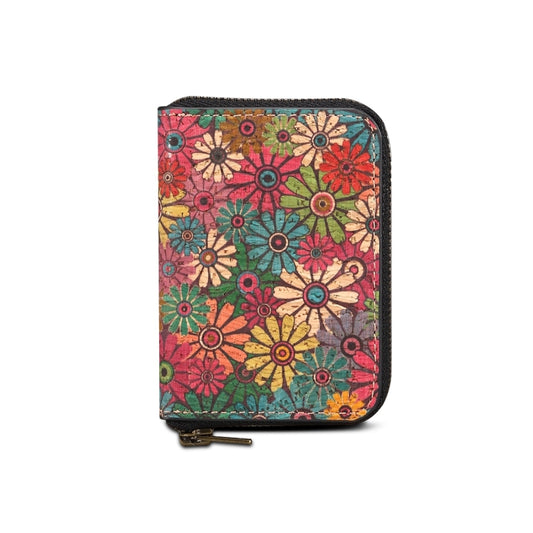 Denior V16 Flower MagSafe RFID Zipper Wallet Card Bag Case(Green) by Denior