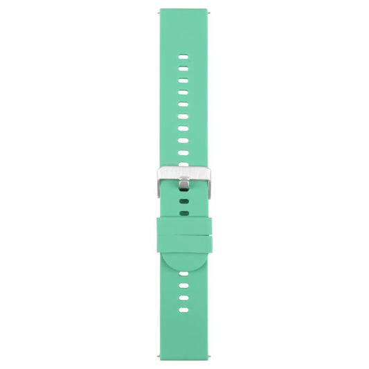 19mm Solid Color Steel Buckle Silicone Watch Band(Grass Green) by bashfashion