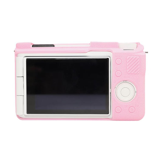 For Sony ZV-E10 II / ZV-E10M2 Litchi Texture Soft Silicone Protective Case(Pink) by bashfashion
