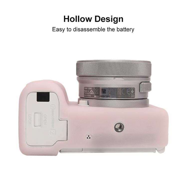 For Sony ZV-E10 II / ZV-E10M2 Litchi Texture Soft Silicone Protective Case(Jelly Pink) by bashfashion