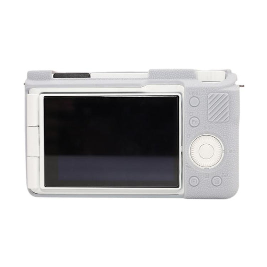 For Sony ZV-E10 II / ZV-E10M2 Litchi Texture Soft Silicone Protective Case(Grey) by bashfashion
