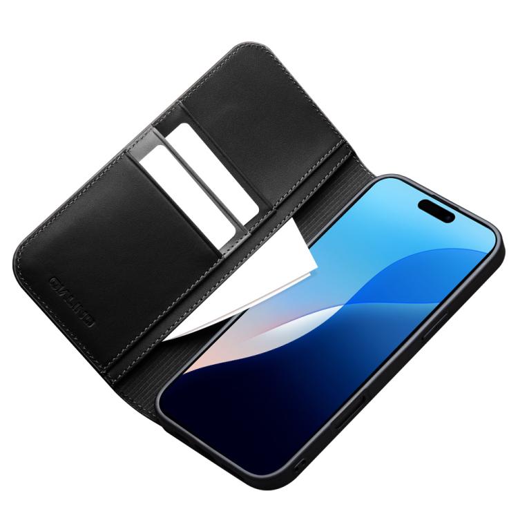 For iPhone 16 Pro QIALINO Classic Gen2 Genuine Leather Phone Case(Black) by QIALINO