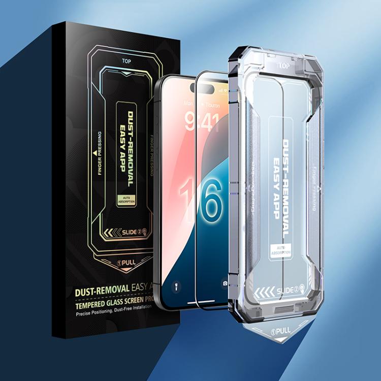 For iPhone 16 Plus / 15 Plus Easy Install Privacy Tempered Glass Film by bashfashion