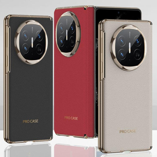 For Huawei Mate X6 GKK Ultrathin Hinge Leather Magsafe Phone Case(Titanium Gray) by GKK