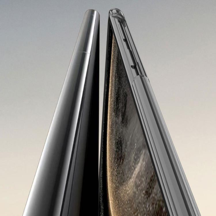 For Huawei Mate X6 GKK Ultrathin Hinge Leather Magsafe Phone Case(Silver Brocade Black) by GKK