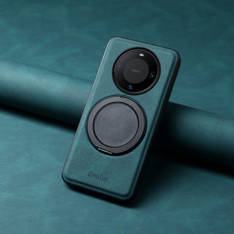 For Huawei Mate 60 Pro / 60 Pro+ Denior A14 Skin Feel Rotating Holder MagSafe Phone Case(Blue) by Denior