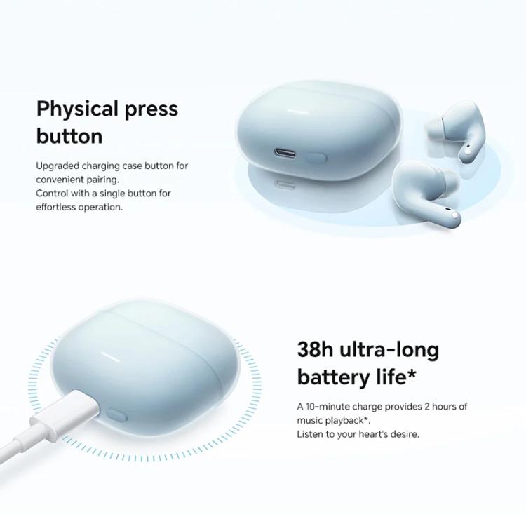 Xiaomi Redmi Buds 6 Lite Dual Microphone AI Call Wireless Bluetooth Earphone(Black) by Xiaomi