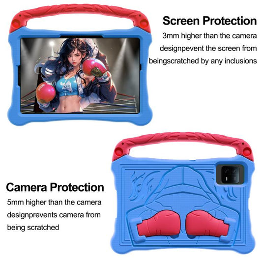 For Samsung Galaxy Tab S7 Boxing Series Kickstand EVA Shockproof Tablet Case with Shoulder Strap(Blue Red) by bashfashion